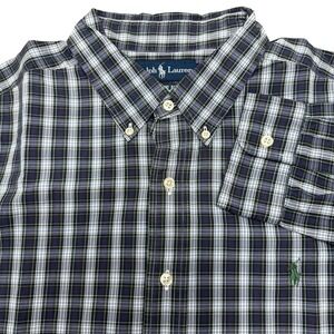 Ralph Lauren shirt men's XXL plaid classic fit long sleeve‎ button down preppy